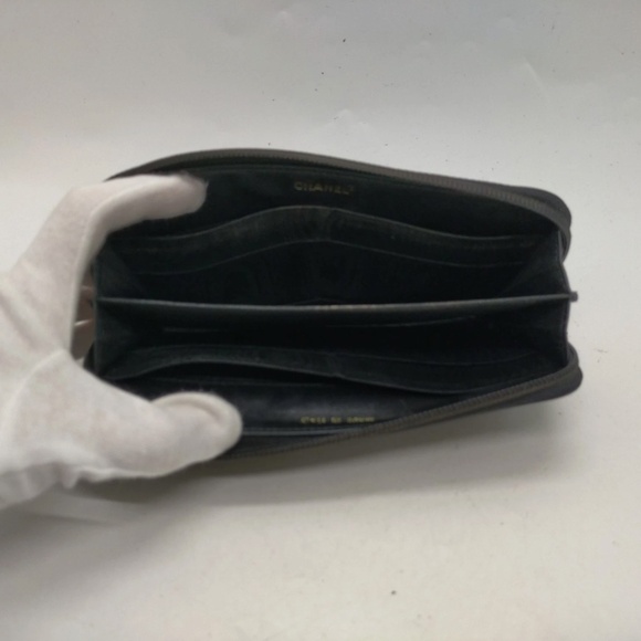 Converted CHANEL Black Caviar Leather Long Zippy Wallet - Picture 7 of 12